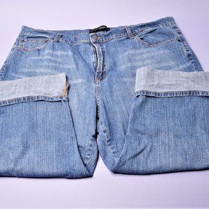 Lane Bryant Venezia Cuffed Leg Blue Jeans